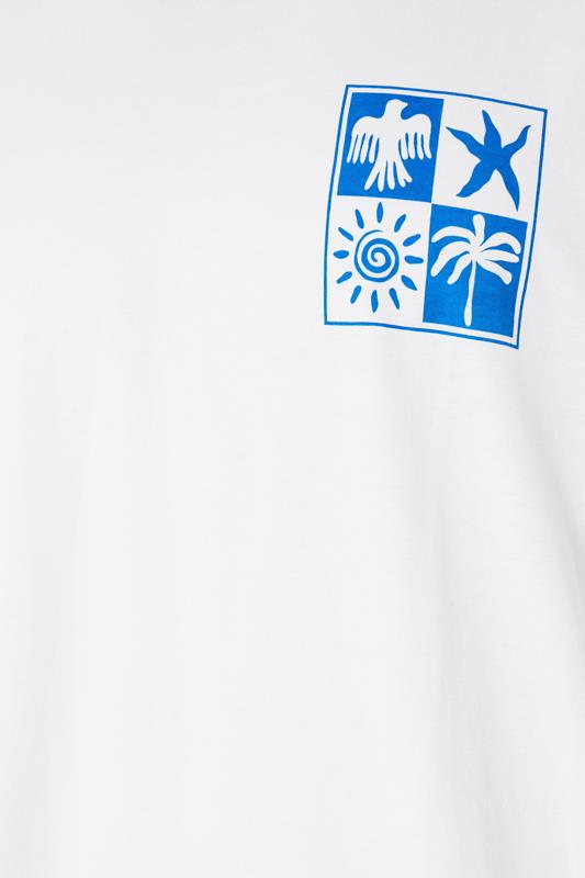 BadRhino Big & Tall White & Blue Graphic T-Shirt | BadRhino 9