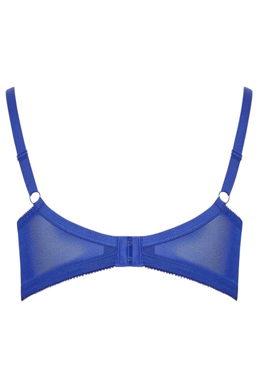 YOURS Plus Size Cobalt Blue Lace Detail Bra | Yours Clothing 6