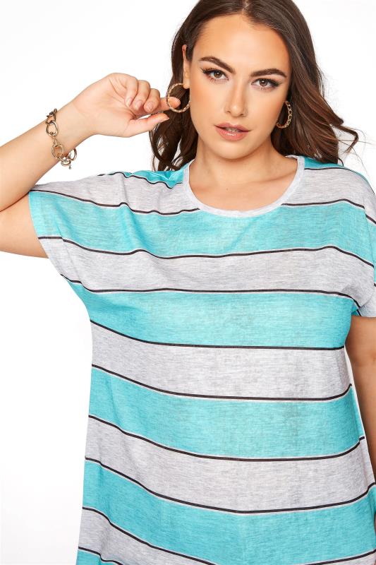 Blue and Grey Striped Short Sleeve T-Shirt_D.jpg