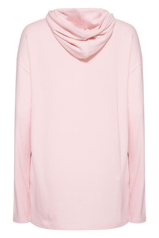 LTS Tall Pink Soft Touch Longline Hoodie 8