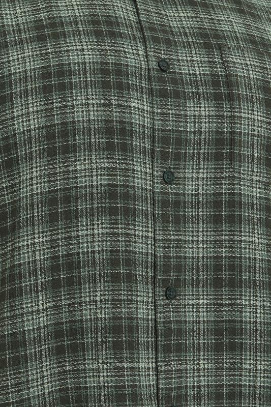 BadRhino Big & Tall Green Check Print Short Sleeve Shirt | BadRhino 7