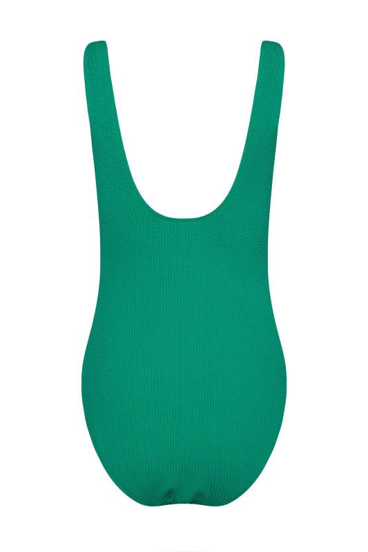 LTS Green Textured Belted Swimsuit | Long Tall Sally 6