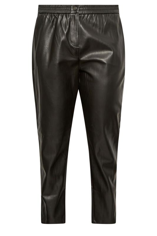 Evans Black Vegan Leather Trousers 8