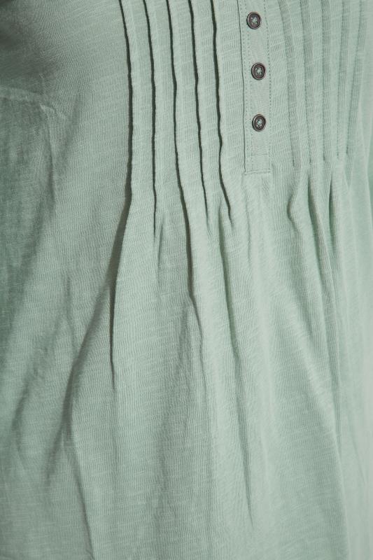 LTS MADE FOR GOOD Tall Sage Green Henley Top 5