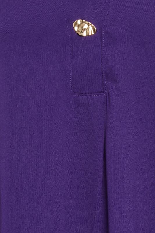 M&Co Purple Statement Button Tab Sleeve Shirt | M&Co 6