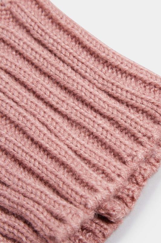 Pink Ribbed Knitted Headband | Yours Clothing 4