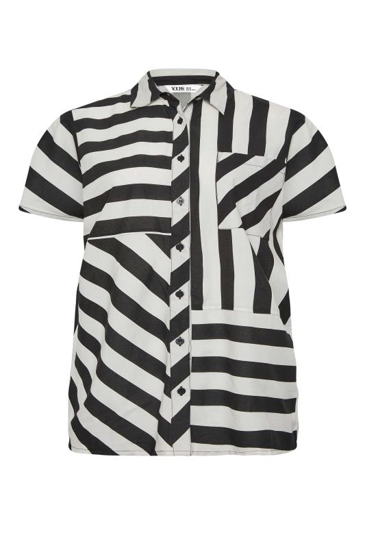 YOURS PETITE Plus Size Curve Black & White Stripe Shirt | Yours Clothing  6
