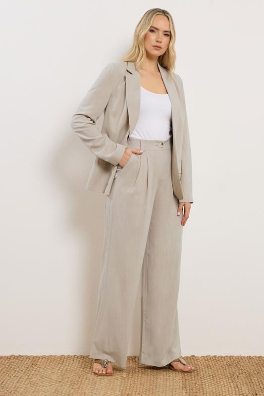 LTS Tall Women's Natural Brown Linen Blazer | Long Tall Sally 4
