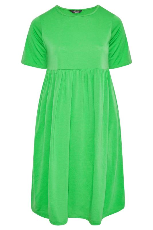 LIMITED COLLECTION Curve Apple Green Smock Dress_X.jpg