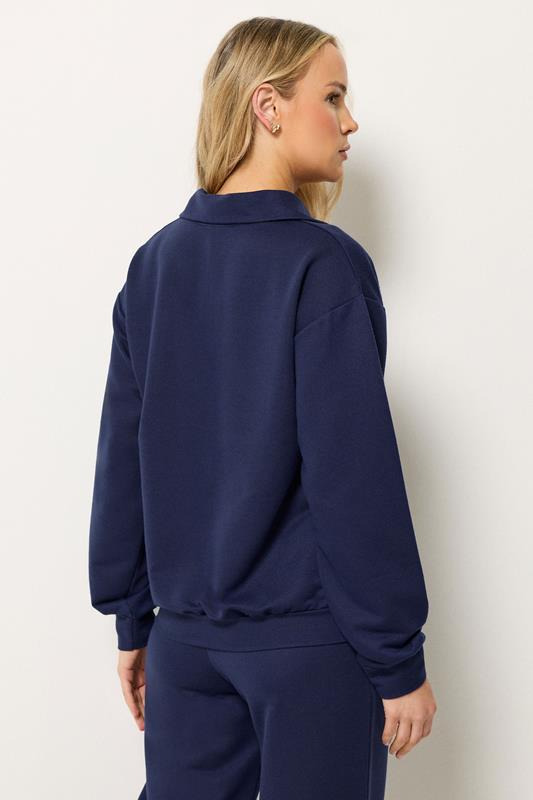 LTS Tall Women's Navy Blue Collared Sweatshirt | Long Tall Sally 2