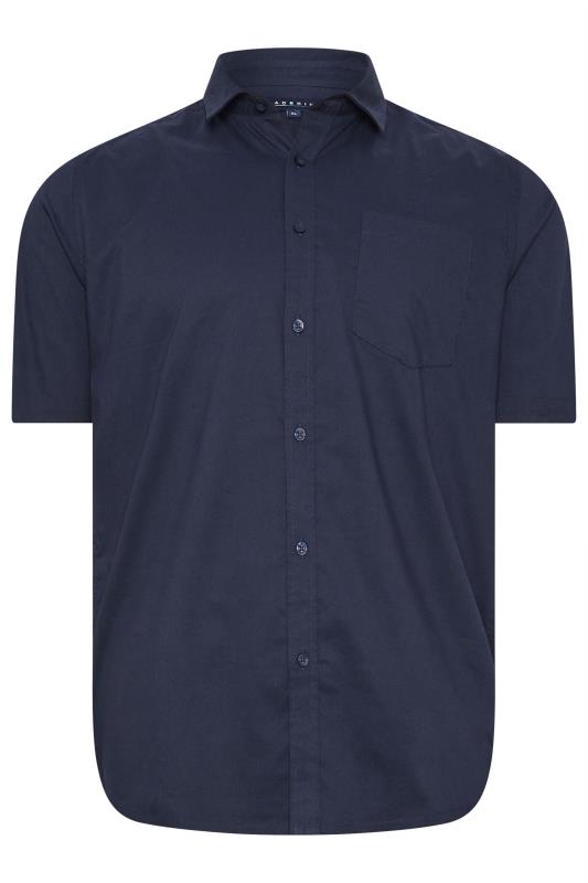BadRhino Big & Tall Navy Blue Short Sleeve Shirt 3