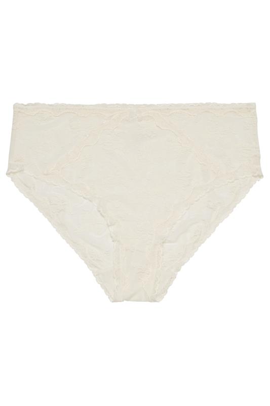 YOURS 2 PACK Curve Pink & Cream Sheer Lace Knickers | Yours Clothing  9