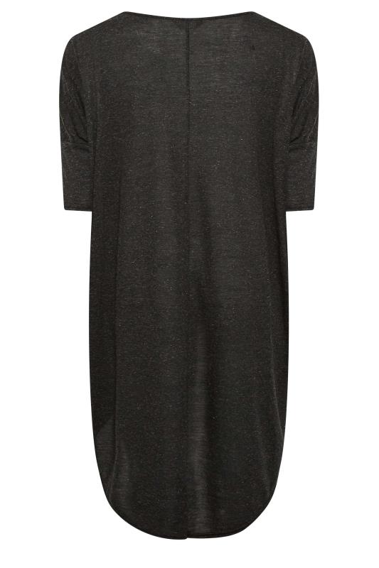 YOURS Plus Size Charcoal Grey Dipped Hem Tunic Top | Yours Clothing 7