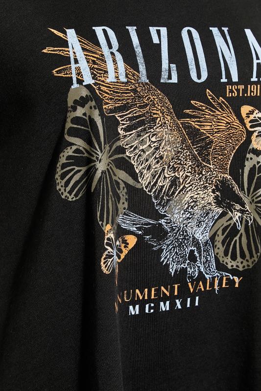 Plus Size Black Arizona Eagle Print T-Shirt | Yours Clothing 5