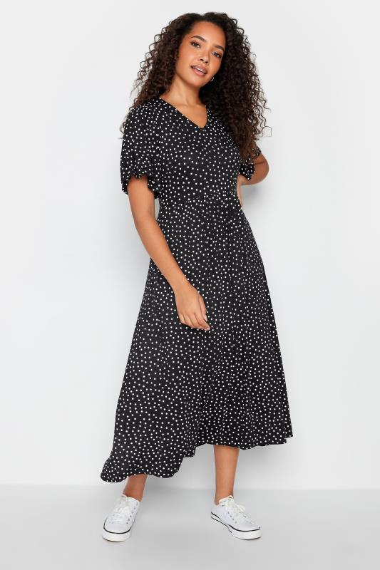 Women's  M&Co Black Polka Dot Maxi Dress