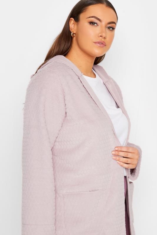 YOURS LUXURY Plus Size Pink Faux Fur Hooded Jacket | Yours Clothing 4