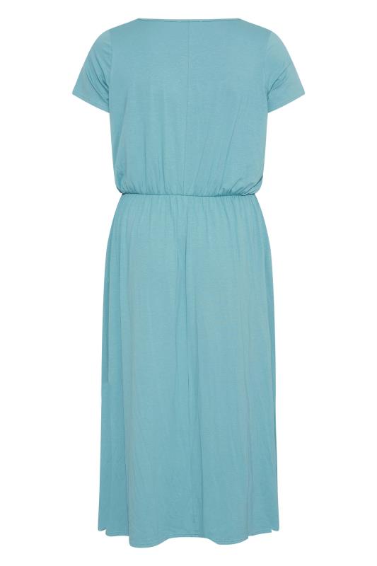 YOURS LONDON Curve Turquoise Blue Pocket Dress 8