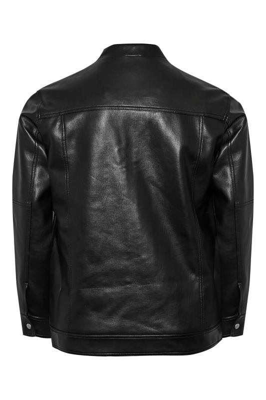 BadRhino Big & Tall Black Faux Leather Jacket | BadRhino 3