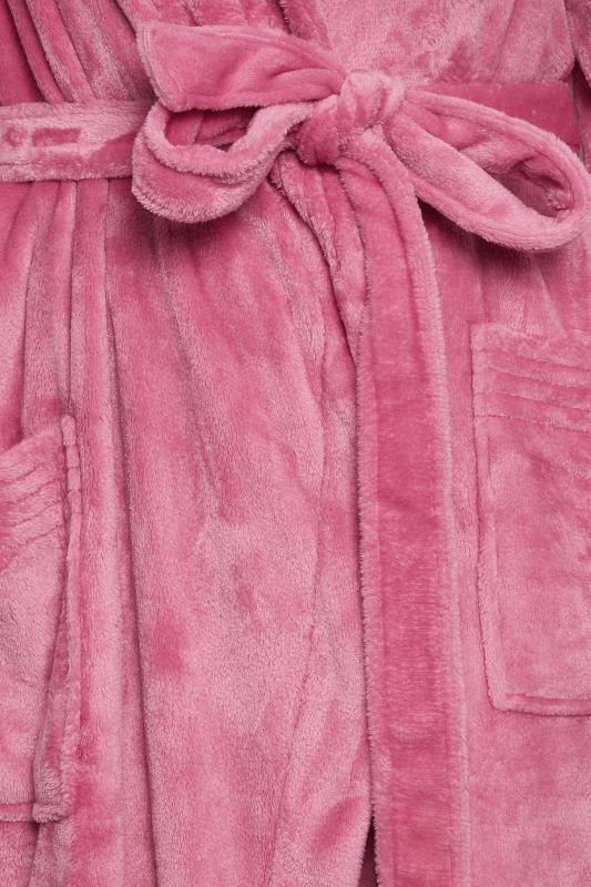 YOURS Plus Size Pink Essential Shawl Dressing Gown | Yours Clothing  5