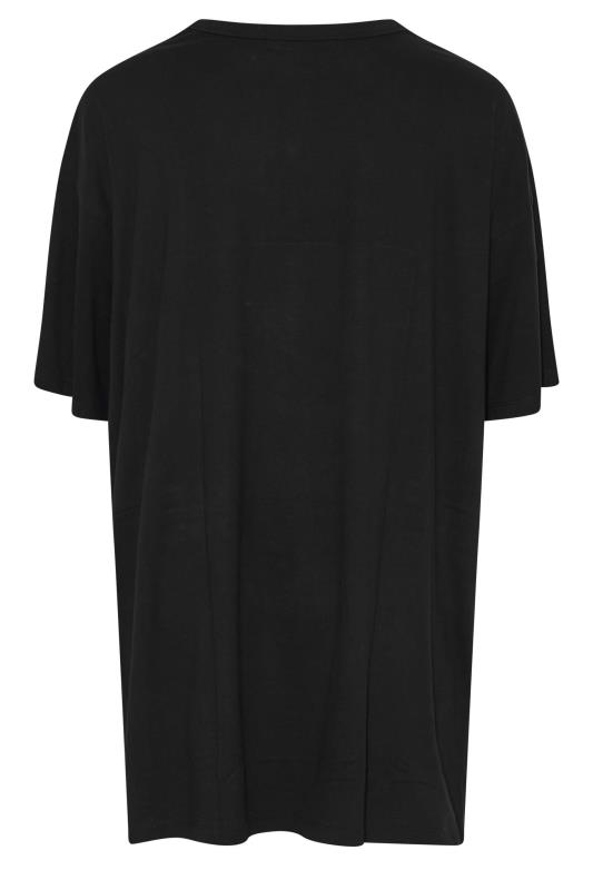 Plus Size Black Oversized Tunic T-Shirt Dress | Yours Clothing 7