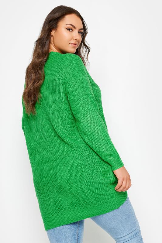YOURS Plus Size Green Essential Jumper | Yours Clothing 3