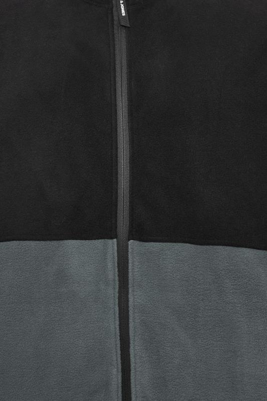 JACK & JONES Big & Tall Blue Panel Zip Fleece Jacket | BadRhino 2