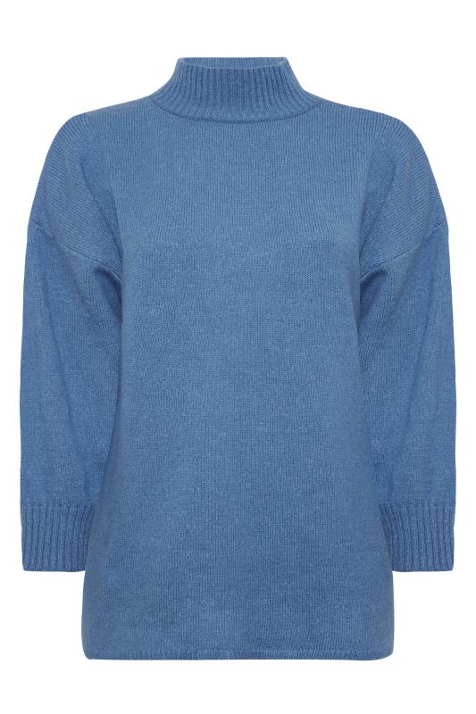YOURS LUXURY Plus Size Blue Batwing Jumper | Yours Clothing 7