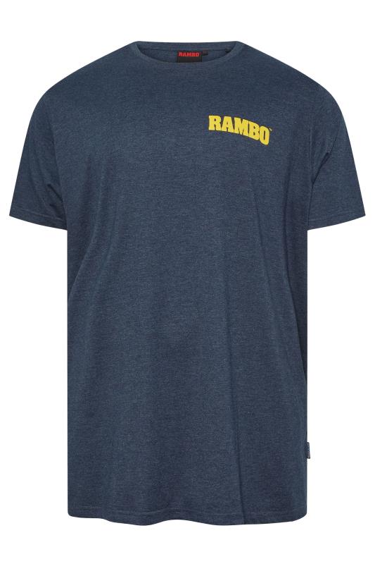 BadRhino Big & Tall Navy Blue Rambo Graphic T-Shirt | BadRhino 4