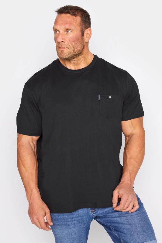  Tallas Grandes BEN SHERMAN Big & Tall Black Pocket T-Shirt