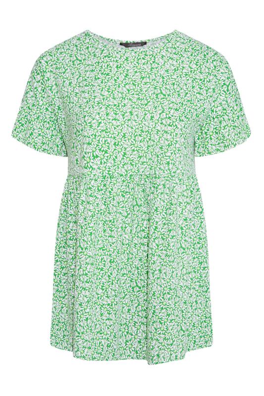 LIMITED COLLECTION Curve Green Floral Print Peplum Top 6