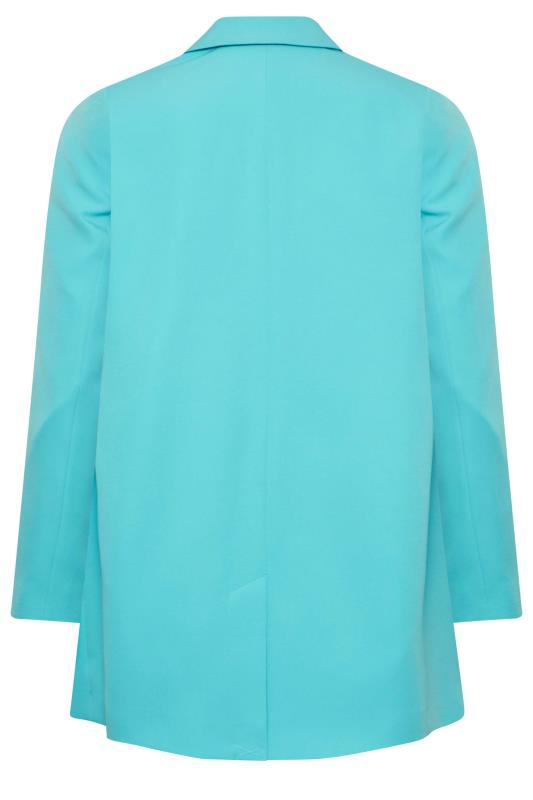 YOURS Plus Size Curve Bright Blue Blazer | Yours Clothing  7