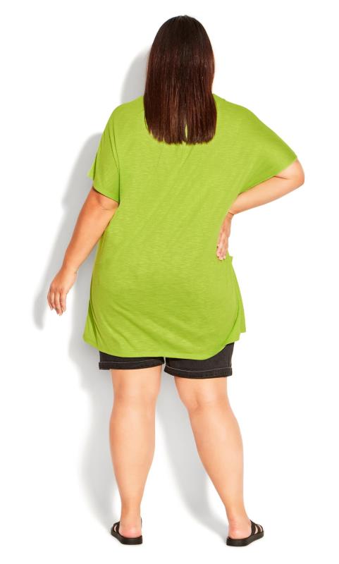 Evans Lime Green Pocket Pleat Tunic 4