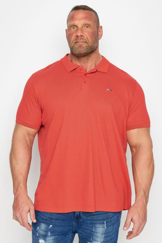  Grande Taille BadRhino Big & Tall Red Polo Shirt