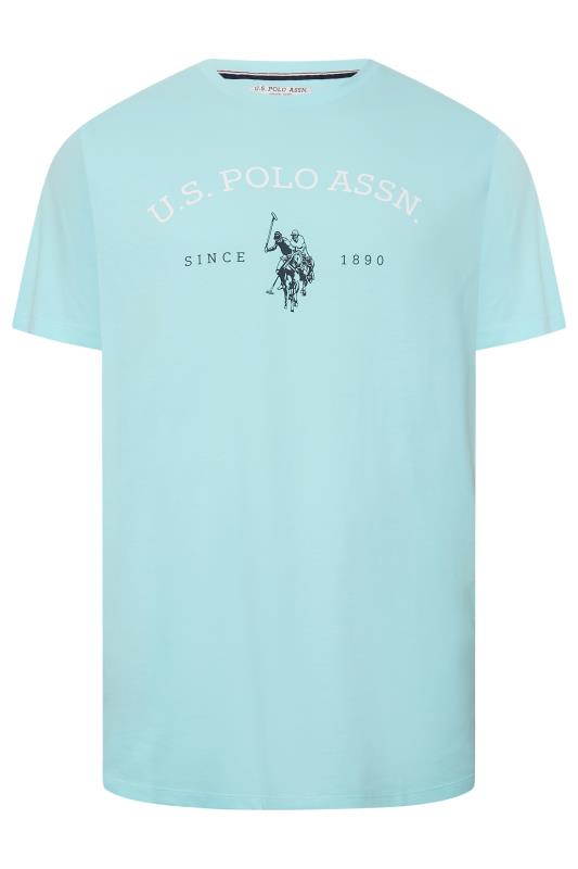U.S. POLO ASSN. Big & Tall Light Blue Graphic Logo T-Shirt | BadRhino 2