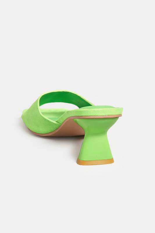 LIMITED COLLECTION Green Kitten Heel Mule In Wide E Fit & Extra Wide EEE Fit | Yours Clothing 4