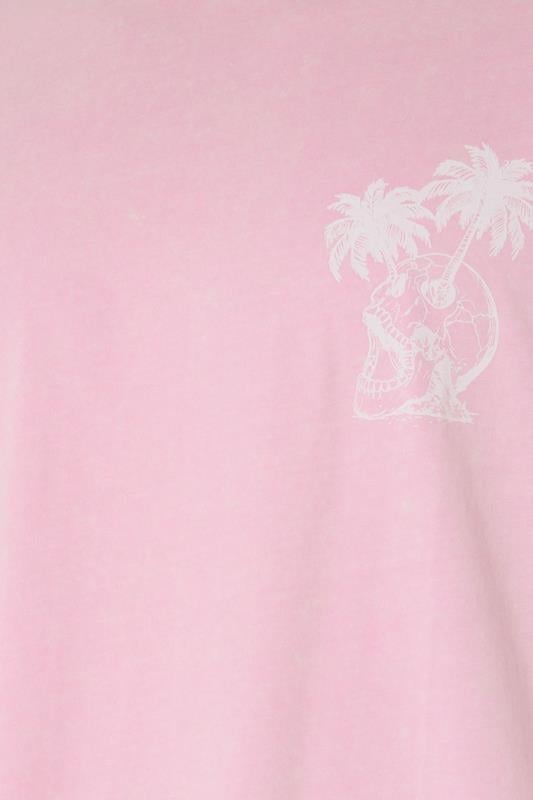 BadRhino Big & Tall Light Pink Acid Wash Graphic T-Shirt | BadRhino 9