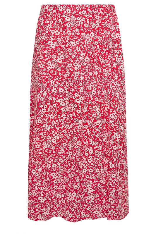 M&Co Petite Red Ditsy Floral Maxi Skirt | M&Co 5
