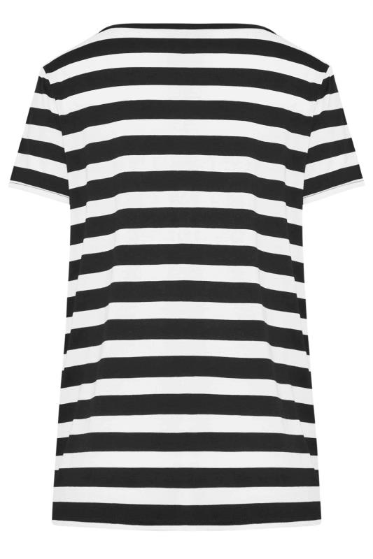 LTS Tall Black & White Stripe T-Shirt | Long Tall Sally  8