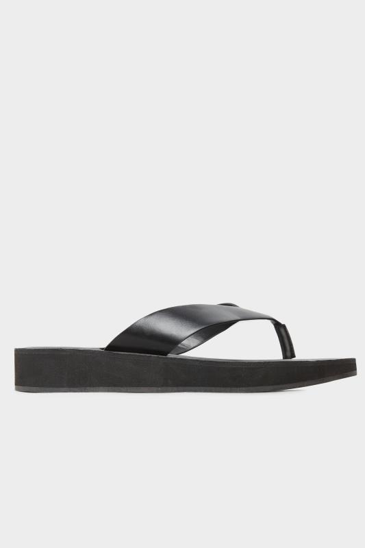 LTS Black Toe Thong Sandals In Standard D Fit 3