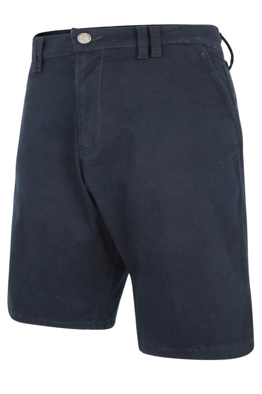 KAM Big & Tall Navy Blue Stretch Chino Shorts | BadRhino  3