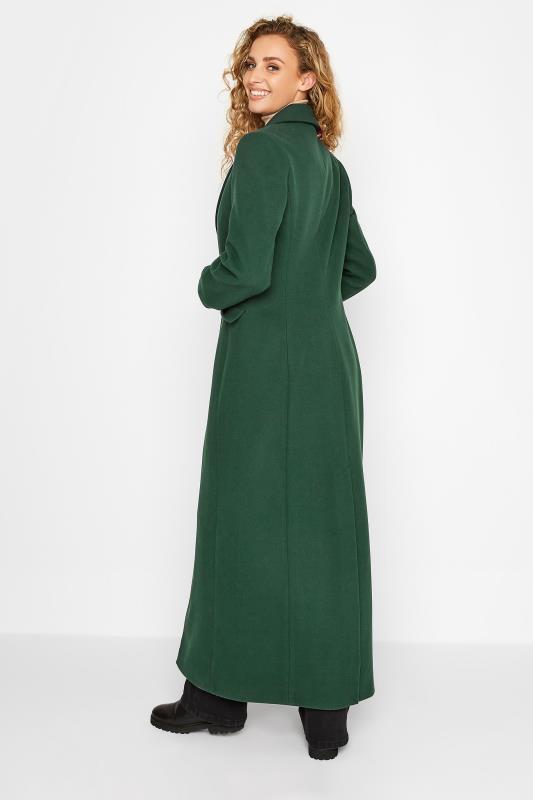 LTS Tall Dark Green Long Formal Coat 3
