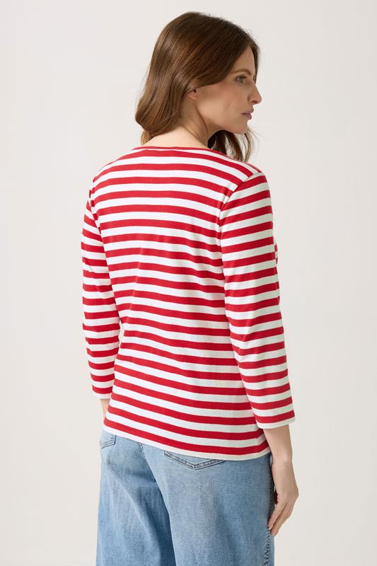 M&Co 2 PACK Red & Blue Stripe Slash Neck Tops | M&Co 5