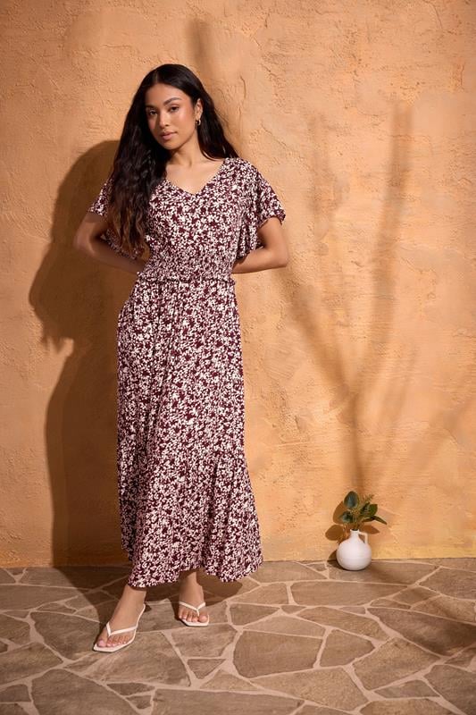 M&Co Petite Maxikleid in Beerenlila