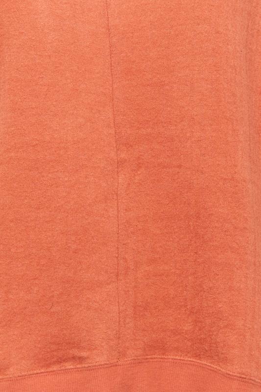 Plus Size Orange Soft Touch Fleece Sweatshirt | Yours Clothing  4