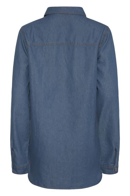 LTS Tall Blue Western Denim Shirt 7