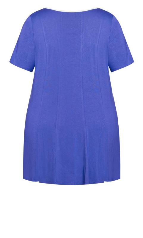 Evans Blue Contrast Piped Longline Tunic 6