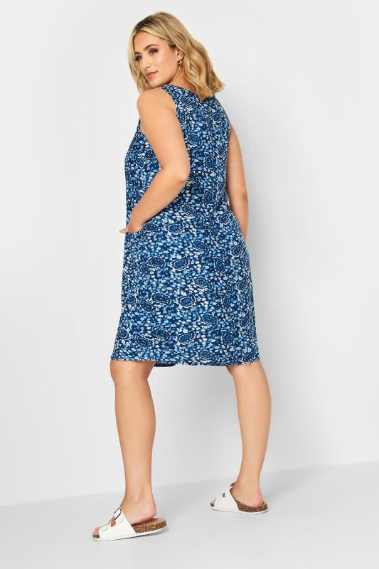 YOURS Plus Size Blue Paisley Print Pocket Dress | Yours Clothing