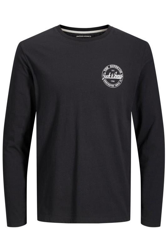 JACK & JONES Big & Tall Black Brat Long Sleeve T-Shirt 2