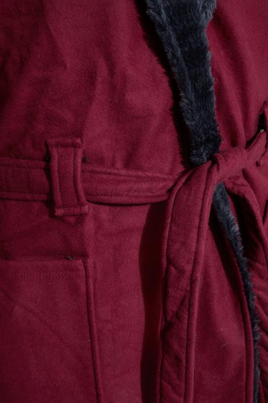 KAM Red Sherpa Lined Dressing Gown_S.jpg