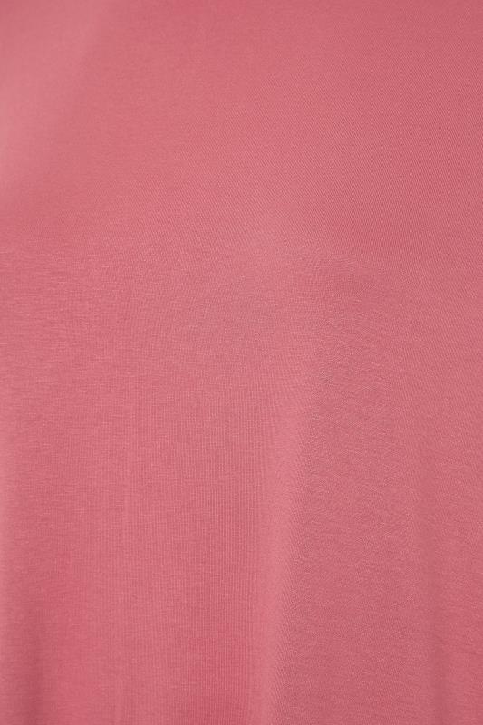 Curve Pink Dipped Hem Short Sleeved T-Shirt_S.jpg